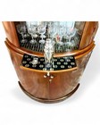 1930   s French Art Deco Demilune Bar Or Cocktail Cabinet Of Walnut