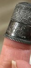 Antique Simons Bros  Co  Sterling Silver Scenic Village Thimble