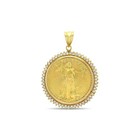 Liberty Medallion Vintage Coin 25mm Pendant Free Chain 18in Sterling Silver925