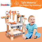 Wooden Tool Bench For Kids Toddlers  Pretend Play Workbench Set Workshop Workben
