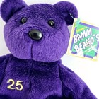 1998 Salvino Bamm Beano Mark Mcgwire 25 Purple Plush Bear Mlb Baseball Toy