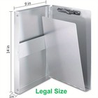 Heavy Duty Aluminum Metal Clipboard Storage Box - Form Holder W  Clip Inside