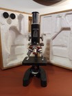 Vintage Monolux 40x-1200x Microscope W case  Works Well 