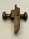 Antique Detroit Shipbuilding Brass Door Knob Lock Set  - Ship Nautical - Heavy