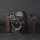 For Canon F-1 Case Real Genuine Leather Half Camera Case Bag Cover