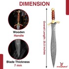 Sk  rva Hand Forged Damascus Steel Leaf Blade Short Sword Viking Sword Handmade