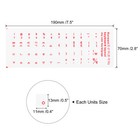 Korean Keyboard Stickers Transparent Background W Red Lettering 3pcs
