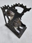 Victorian Era Antique Cast Iron Stork Inkwell Stand Patented 1879 - Vintage