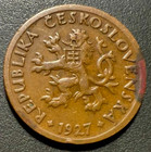 Czechoslovakia - First Republic  1918-1938   Old Brass Coin 10 Haleru 1927  