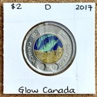 2017 Canada Toonie 2 Dollars Glow In The Dark Dance Of The Spirits Colour Coin D