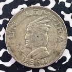 1934 Honduras 1 Lempira Lot c6804 Silver 