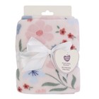 Pink Floral Plush Baby Blanket 30 x36   Infant Girl  Soft Warm  Newborn Gift