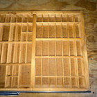 1 Vintage Hamilton Letterpress Printer Drawer Tray Shadow Box 32  X 17 