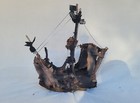 Antique Style Wooden Ship  Driftwood Model Ship  Driftwood Arts Vintage