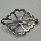 R  Wilson Navajo Vintage Sterling Silver Turquoise Sandcast Brooch