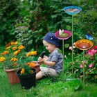 4-pack Bee Watering Stations   Baths  Metal Flower Garden Stakes  Outdoor Decor