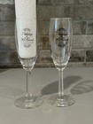 Set Of 2 -  Holidays At The Roosevelt Hotel New Orleans Nola Champagne Glasses