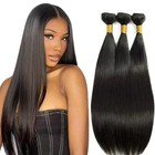 32  Straight Human Hair Bundles - 3 Pack Brazilian Remy  Unprocessed Virgin   1b