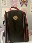 Aubrion Black   Burgundy Zippered Riding Boot Bag And Helmet Bag