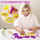 13pcs Diamond Painting Art Accessories  V-shaped Corner Opening Large  Purple 