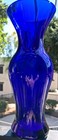 Vintage Cobalt Blue Vase 9  X 3 5  No Chips