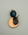 Vintage Blue Turquoise Sterling Silver Southwest Earrings By Out West
