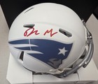 Patriots Drake Maye Auto Autograph Signed Speed Mini Helmet Fanatics Coa