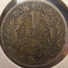 Tunisia 1 Franc 1921 Vg