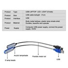 1x Mini Usb Led Light Flexible Reading Lamp Portable Night Light For Laptop Usa