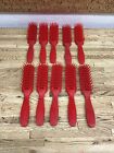 Lot Of 10 Stiff Plastic Horse Grooming Brushes For Mane  Pony Tail  Etc New Um