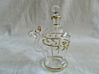 Egyptian Mouth Blown Glass Perfume Camel Design Bottle 24k Gold Accent 4 5 