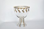 Antique Art Deco Bohemian Steinschonau Adolf Beckert Enamel Glass Chalice Bowl