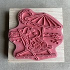 Stampabilities Snoopy At The Beach  i1092  Wood Mounted Rubber Stamp Ufs Peanuts