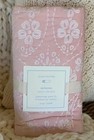 Nwt Pottery Barn Baby Pink   White Floral Velvet Crib Skirt- 28  X 52 