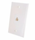 5 Pack - 1-port Rj11 6p4c Smooth Telephone Phone Jack Face Wall Plate - White