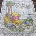 Vintage Disney Classic Pooh Baby Quilt 42x34  Winnie The Pooh Honey Pot 1995