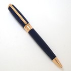 S t dupont 415679 Elysee Blue Laquer   Gold Ball Point Pen   Ballpen New