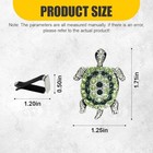 2pcs Bling Turtle Car Air Vent Clip  Cute Rhinestone Car Dashboard Air Green
