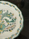 Modra Slovakia Pottery Hand Painted Teal Decorative Plate Trinkets Soap