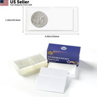Boen 100 Pcs 2x2 Double Pocket Coin Flips With Paper Inserts