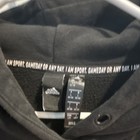 Adidas Men s Black Pullover Hoodie Size M Solid Fleece Logo Long Sleeve