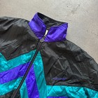 Rare Vintage 80s Adidas Track Jacket Colorblock Trefoil Windbreaker Nylon Mens S