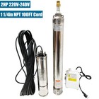 2hp 4  Deep Well Submersible Pump 220v 35 Gpm 400ft Max 100ft Cord W control Box