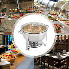 8 5l Chafing Dish Buffet Set Round Chafers Bbq Party Stainless Steel W glass Lid