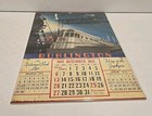 Vintage 1942 Cb q Railroad Burlington Route Way Of Zephyrs Silver King Calendar