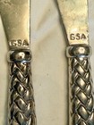 Pair Of Vintage Godinger Silver Art Gsa Basketweave Silver Plate Butter Knives S