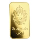 1 Oz  9999 Gold Bar By Scottsdale Mint In Certi-lock Coa  a389