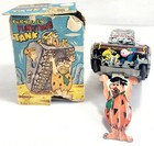 1961 Japan Line Mar The Flintstones Tank Windup Tin Toy Hanna Barbera W  Box