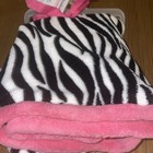 Garanimals Walmart Zebra Print Baby Blanket Pink Trim Lovey 30x40    New With Tags