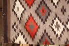Antique Navajo Rug Native American Indian Eye Dazzler Large 58x30  Vtg Weaving